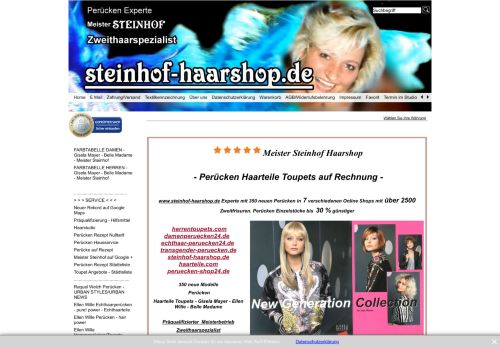 Screenshot Meister Steinhof Haarshop/Perücken Shop