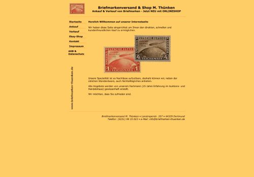 Screenshot Briefmarken-Thuenken