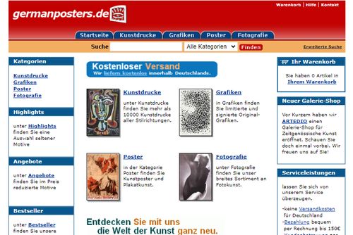 Screenshot germanposters.de