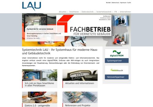 Screenshot Systemtechnik Lau