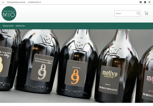 Screenshot weinhaus-mio.de - Weinhandel