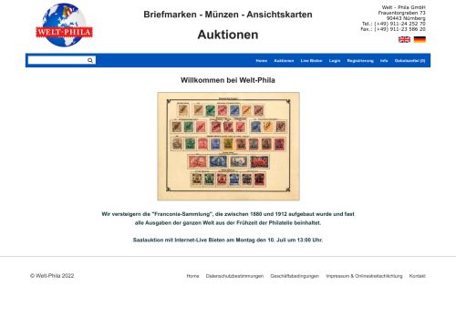 Screenshot Welt-Phila GmbH